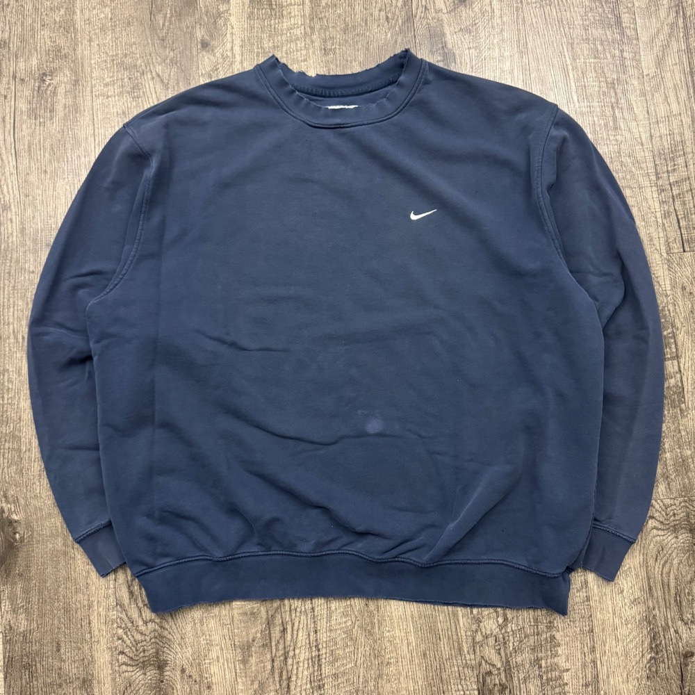 Vintage Y2K Faded Distressed Grunge Nike Crewneck Sweatshirt Sz XL